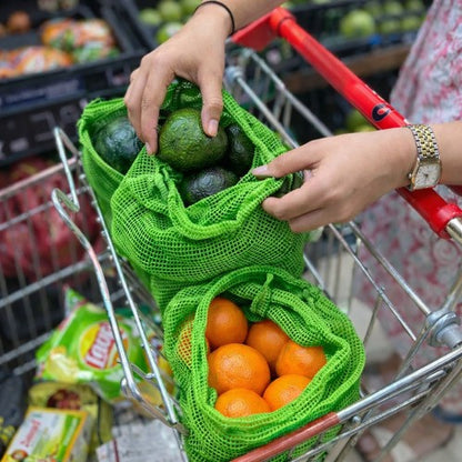 Reusable Natural Cotton Fruits & Vegetables Bags ( Pack of 6 )