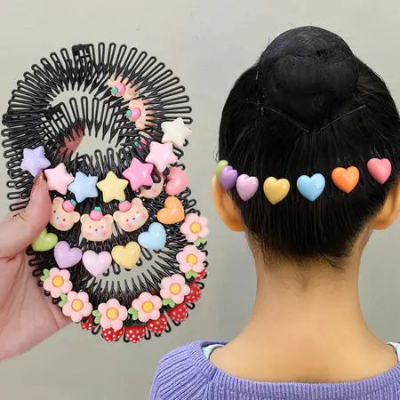 Colorful Circular Comb Headband for Girls ( Pack of 4 )